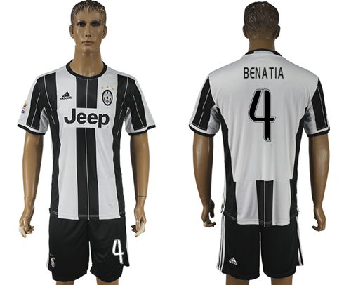 Juventus 4 Benatia Home Soccer Club Jersey