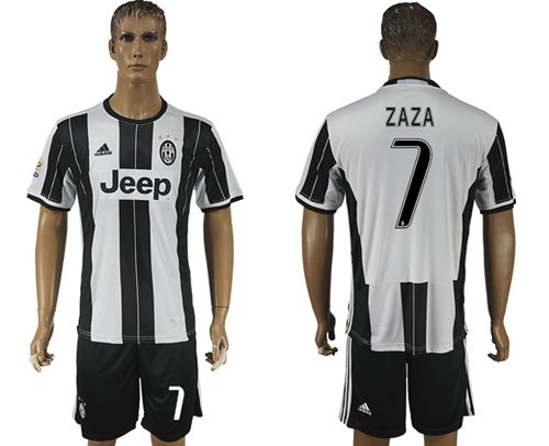 Juventus 7 Zaza Home Soccer Club Jersey