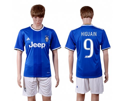 Juventus 9 Higuain Away Soccer Club Jersey