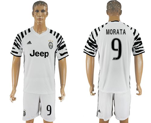 Juventus 9 Morata SEC Away Soccer Club Jersey