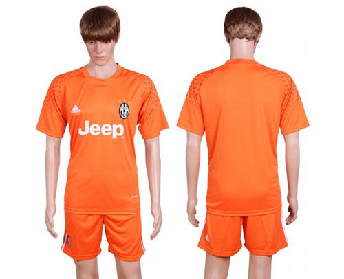 Juventus Blank Orange Goalkeeper Soccer Club Jersey