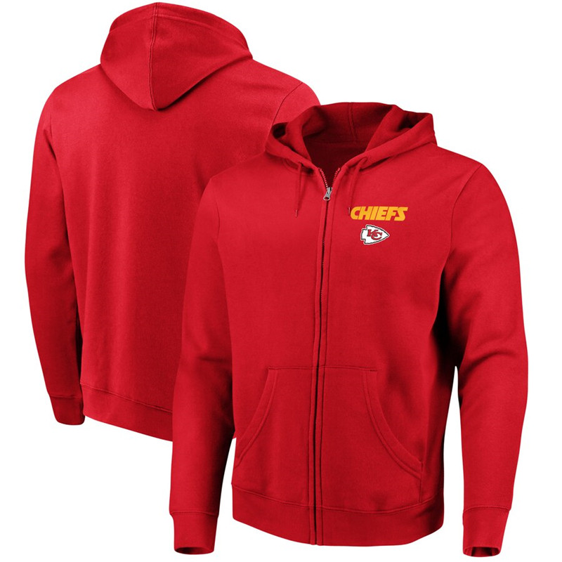 Kansas City Chiefs NFL Pro Line by Fanatics Branded Lockup Full Zip Hoodie Red