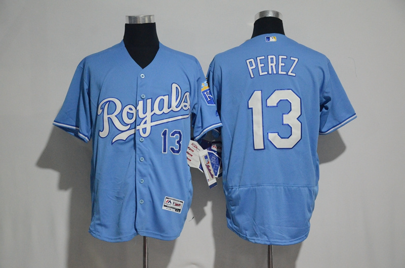 Kansas City Royals Mens Jerseys 13 Salvador Perez Flexbase Collection Baseball Jersey