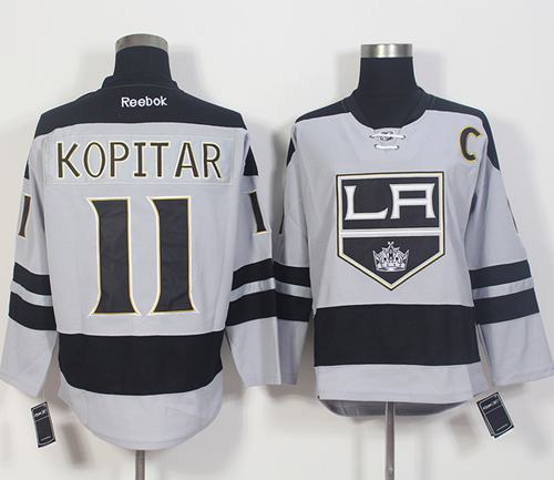Kings 11 Anze Kopitar Gray Alternate Stitched NHL Jersey