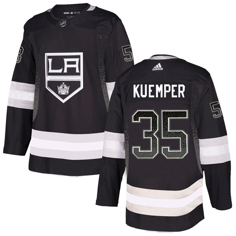 Kings 15 Darcy Kuemper Black Drift Fashion  Jersey