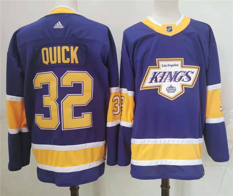 Kings 32 Jonathan Quick Purple 2020 21 Reverse Retro Adidas Jersey