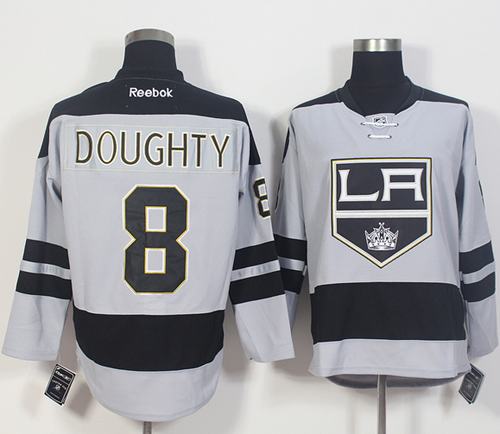 Kings 8 Drew Doughty Gray Alternate Stitched NHL Jersey