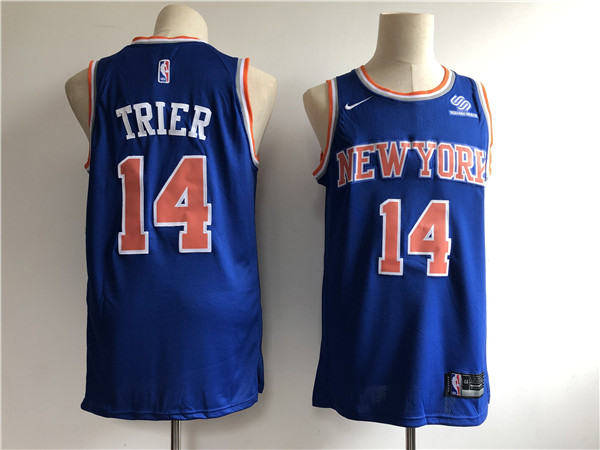 Knicks 14 Allonzo Trier Blue  Swingman Jersey