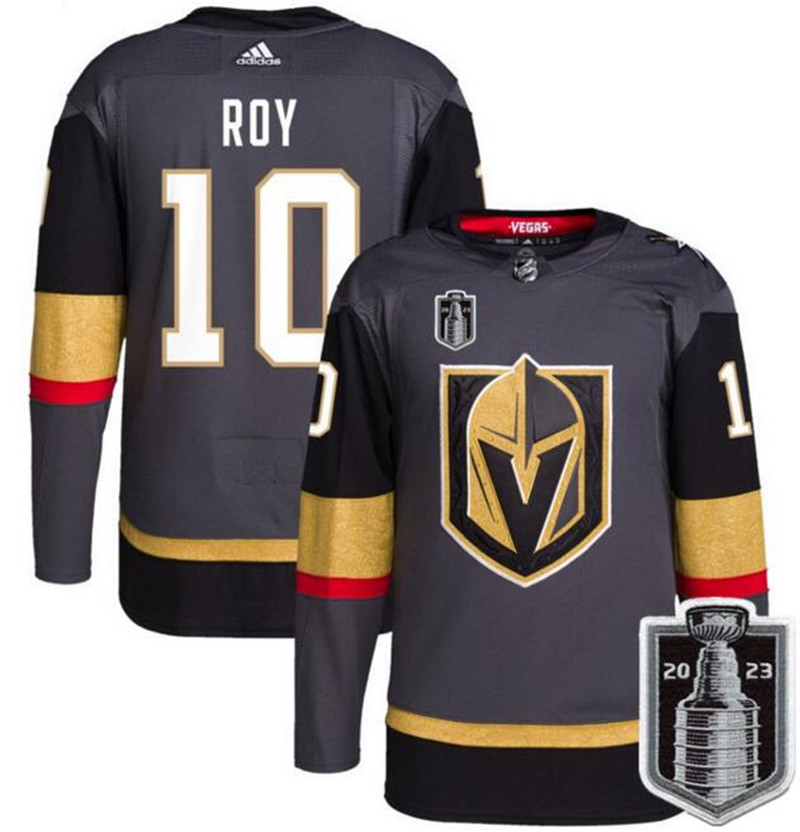 Knights 10 Nicolas Roy Gray 2023 Stanley Cup Final Adidas Jersey