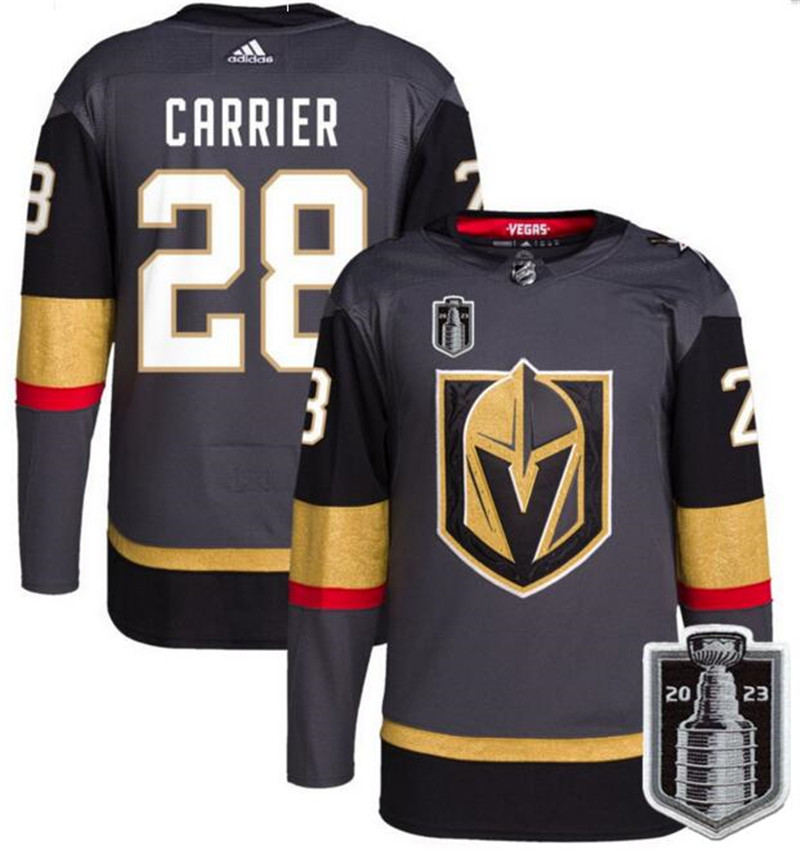 Knights 28 William Carrier Gray 2023 Stanley Cup Final Adidas Jersey