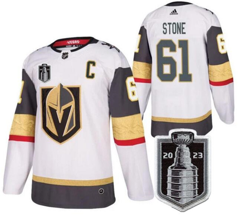 Knights 61 Mark Stone White 2023 Stanley Cup Final Adidas Jersey