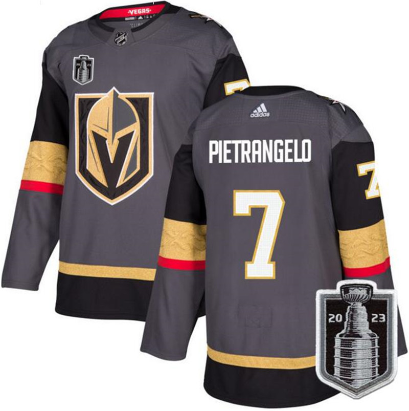 Knights 7 Alex Pietrangelo Gray 2023 Stanley Cup Final Adidas Jersey