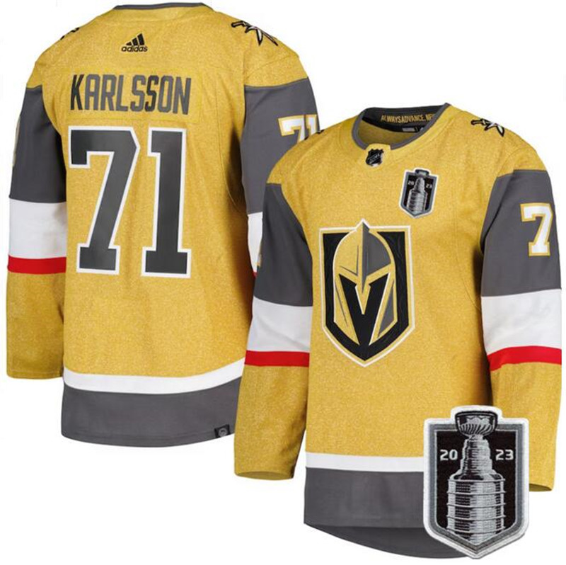 Knights 71 William Karlsson Gold 2023 Stanley Cup Final Adidas Jersey