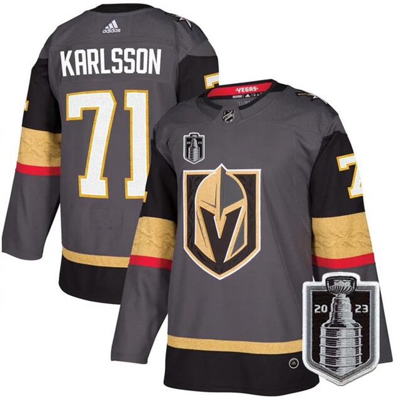 Knights 71 William Karlsson Gray 2023 Stanley Cup Final Adidas Jersey