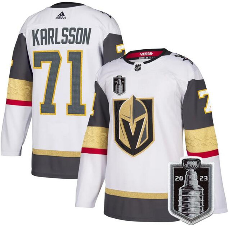 Knights 71 William Karlsson White 2023 Stanley Cup Final Adidas Jersey