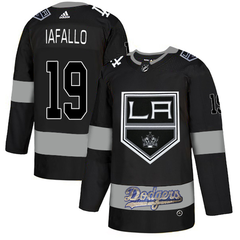 LA Kings With Dodgers 19 Alex Iafallo Black  Jersey