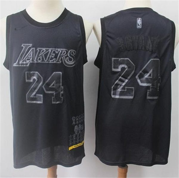 Lakers #24 Kobe Bryant Black Basketball MVP Swingman Jersey