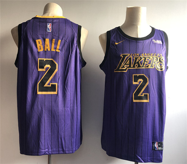 Lakers 2 Lonzo Ball Purple 2018 19 City Edition Nike Swingman Jersey