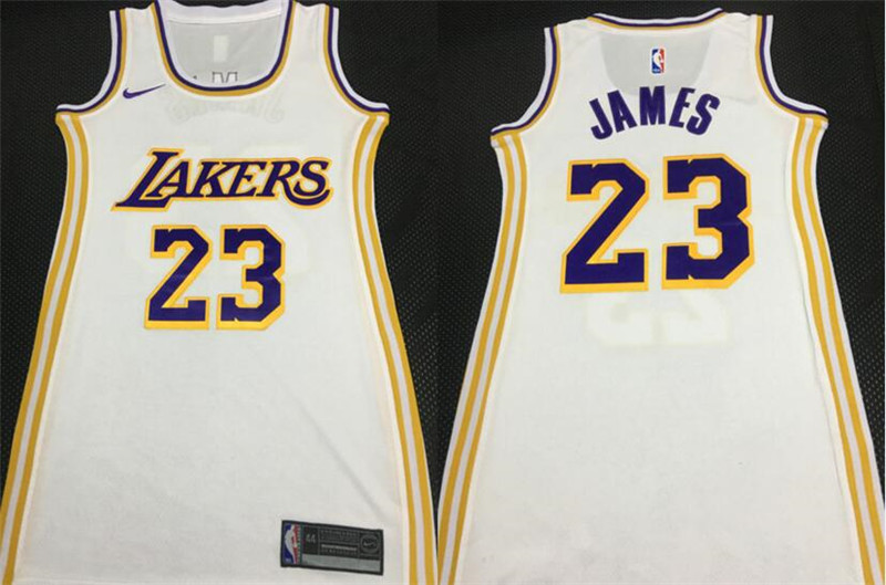 Lakers 23 Anthony Davis White Women Nike Swingman Jersey