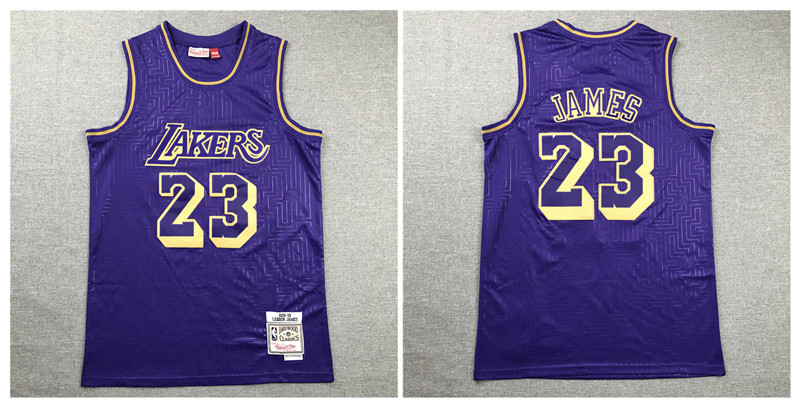Lakers 23 Lebron James Purple 2008 19 Hardwood Classics Jersey