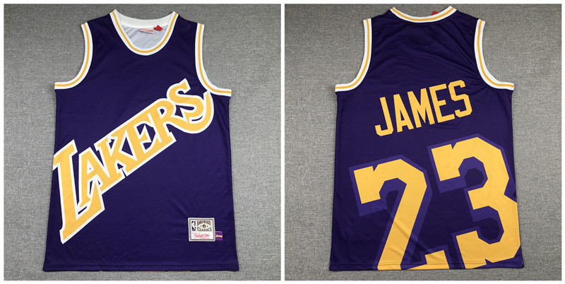 Lakers 23 Lebron James Purple Hardwood Classics Jersey