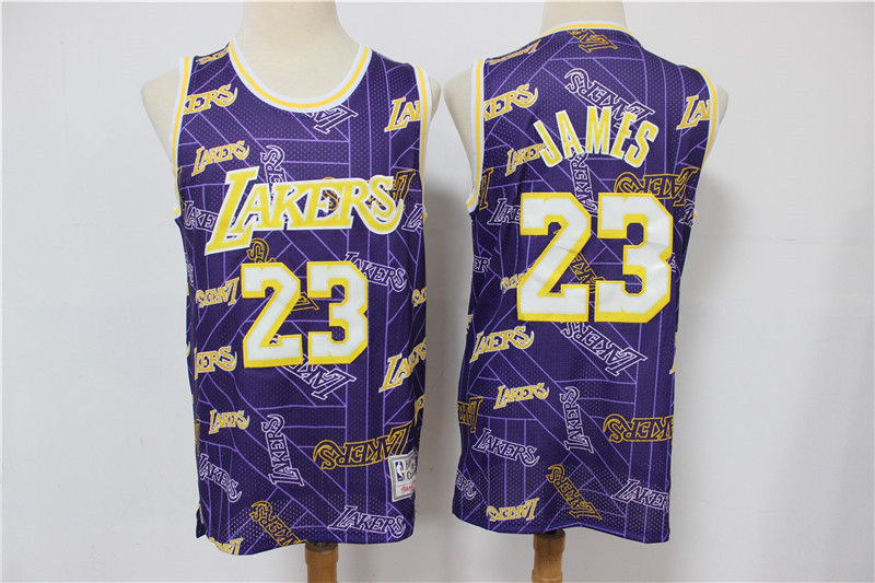 Lakers 23 Lebron James Purple Tear Up Pack Hardwood Classics Swingman Jersey
