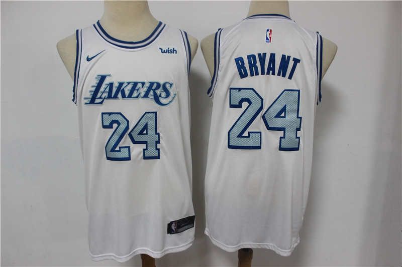 Lakers 24 Kobe Bryant 2021 New City Edition White  Swingman Jersey