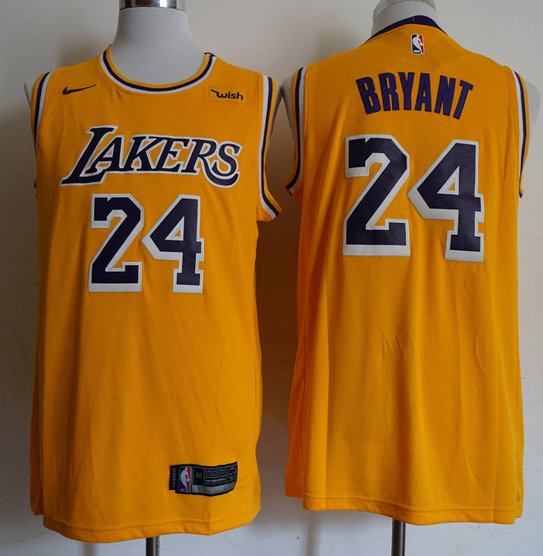 Lakers 24 Kobe Bryant Gold 2018 19  Swingman Jersey