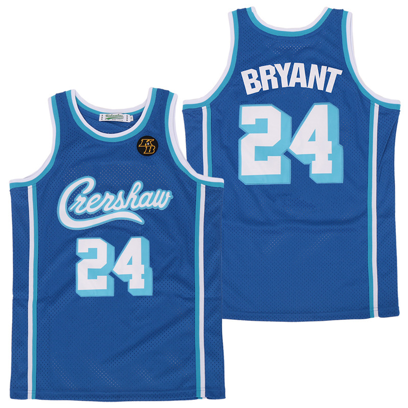 Lakers 24 Kobe Bryant Light Blue KB Patch Swingman Jersey