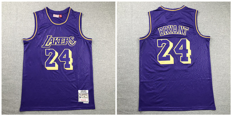 Lakers 24 Kobe Bryant Purple 1996 97 Hardwood Classics Jersey