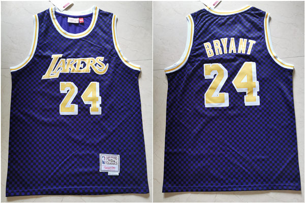 Lakers 24 Kobe Bryant Purple Hardwood Classics Jersey