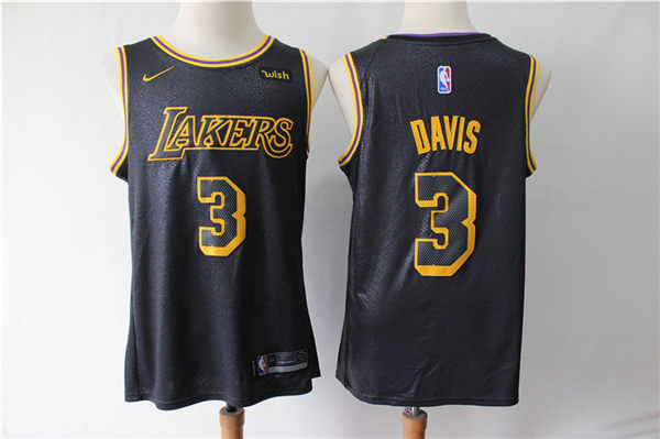 Lakers 3 Anthony Davis Black City Edition Nike Swingman Jersey