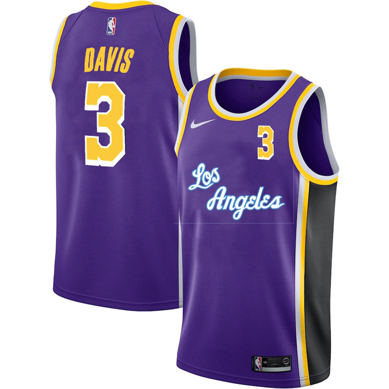 Lakers 3 Anthony Davis Purple 2020 2021 New City Edition Nike Swingman Jersey