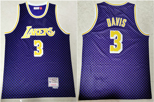 Lakers 3 Anthony Davis Purple Hardwood Classics Swingman Jersey