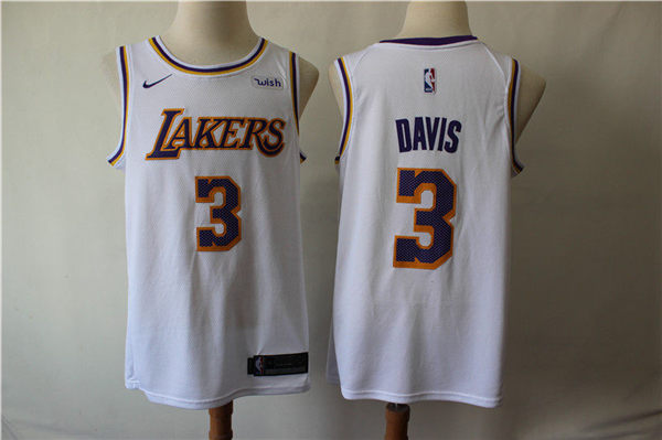 Lakers 3 Anthony Davis White Nike Swingman Jersey