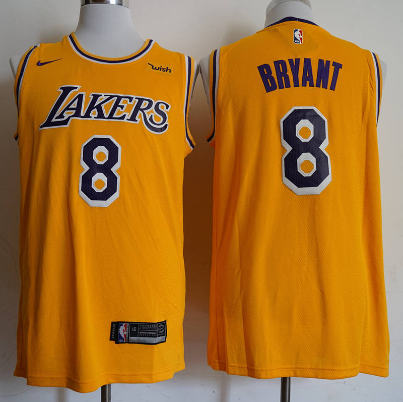 Lakers 8 Kobe Bryant Gold 2018 19  Swingman Jersey