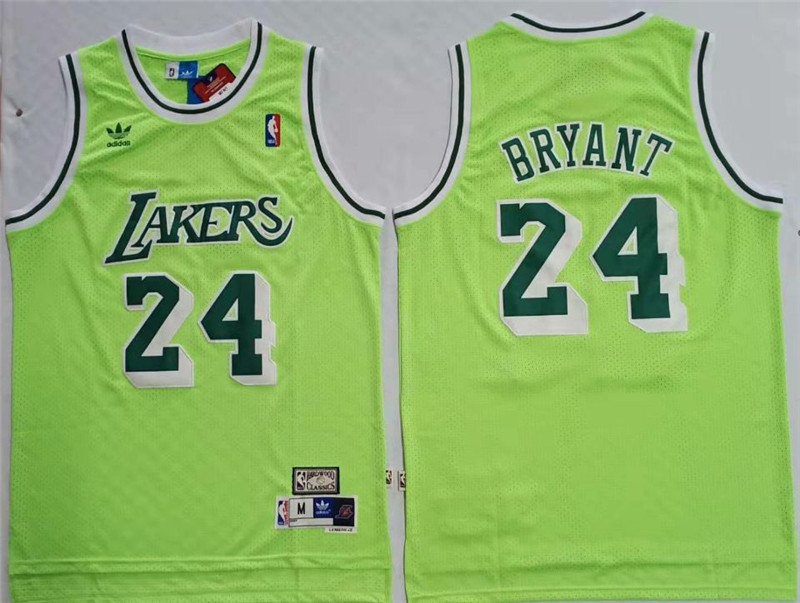 Lakers Bape 24 Kobe Bryant Green Hardwood Classics Mesh Jersey