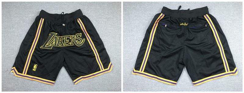 Lakers Black Just Don With Pocket Swingman Shorts