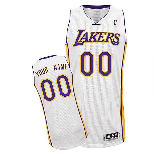 Lakers Personalized Authentic White NBA Jersey