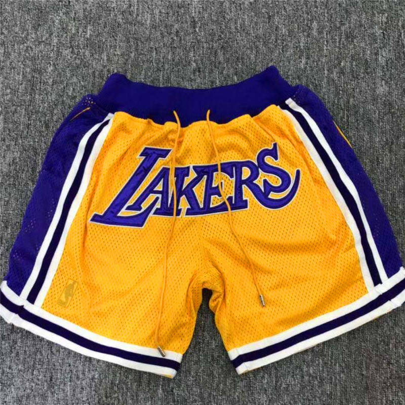 Lakers Yellow Retro Mesh Shorts