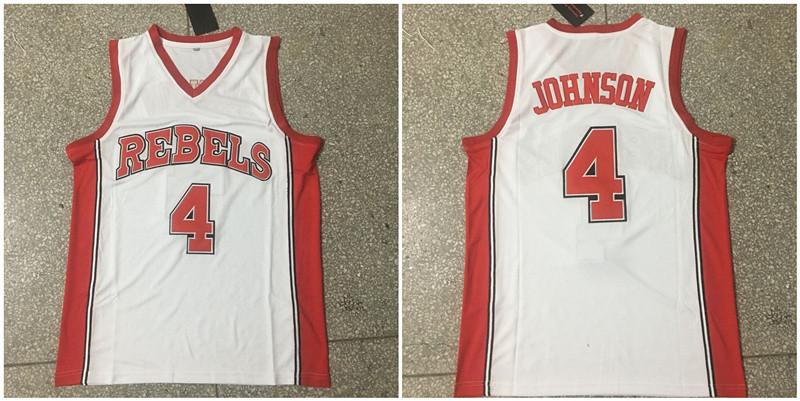 Larry Johnson 4 Larry Johnson White College Basketball Jersey