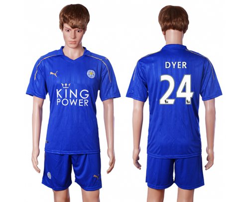 Leicester City 24 Dyer Home Soccer Club Jersey