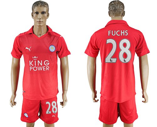 Leicester City 28 Fuchs Away Soccer Club Jersey