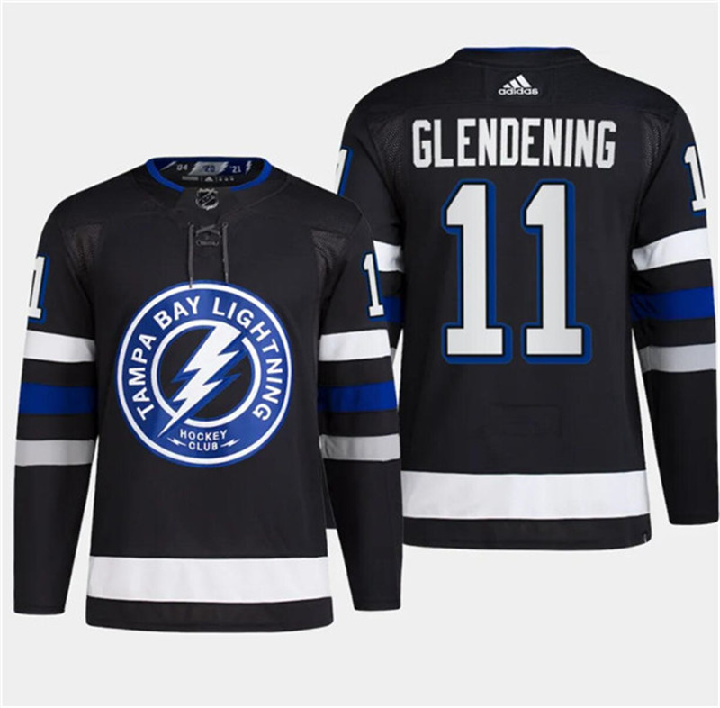 Lightning 11 Luke Glendening Black 2024 NHL Stadium Series Adidas Jersey