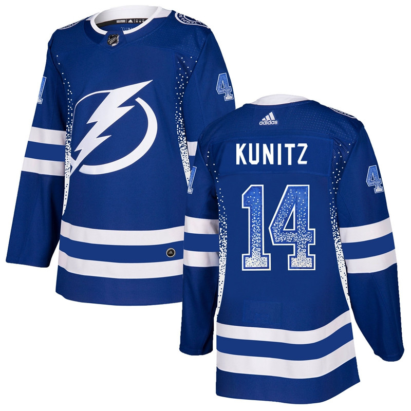 Lightning 14 Chris Kunitz Blue Drift Fashion  Jersey