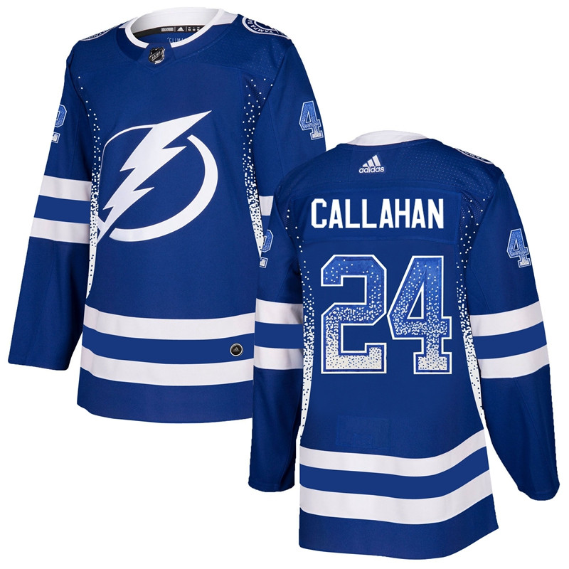 Lightning 24 Ryan Callahan Blue Drift Fashion  Jersey