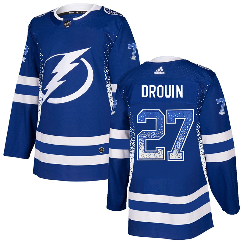 Lightning 27 Jonathan Drouin Blue Drift Fashion  Jersey