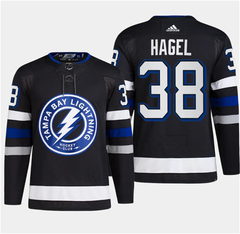 Lightning 38 Brandon Hagel Black 2024 NHL Stadium Series Adidas Jersey