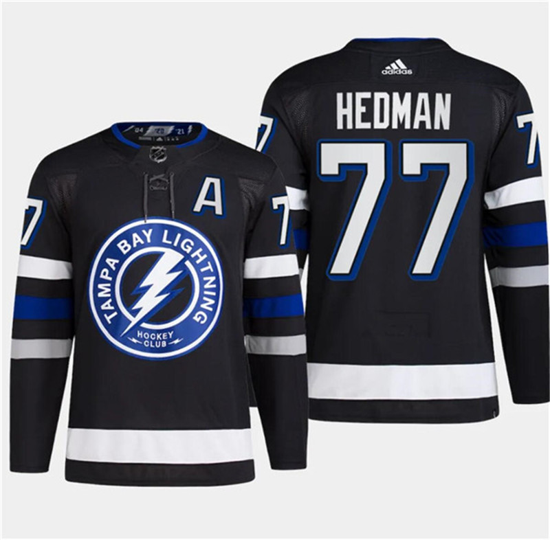 Lightning 77 Victor Hedman Black 2024 NHL Stadium Series Adidas Jersey