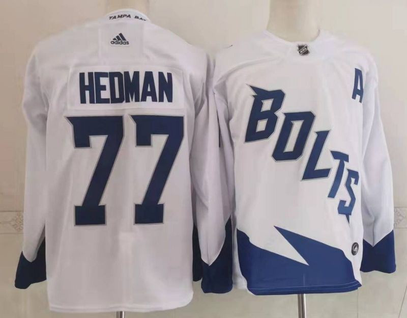 Lightning 77 Victor Hedman White  Jersey